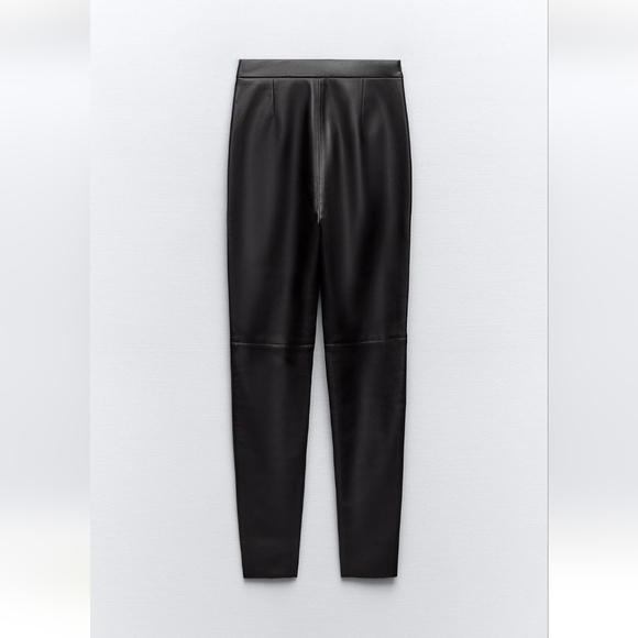 🆕️ Zara Highwaisted Faux Leather Pants - Picture 4 of 4